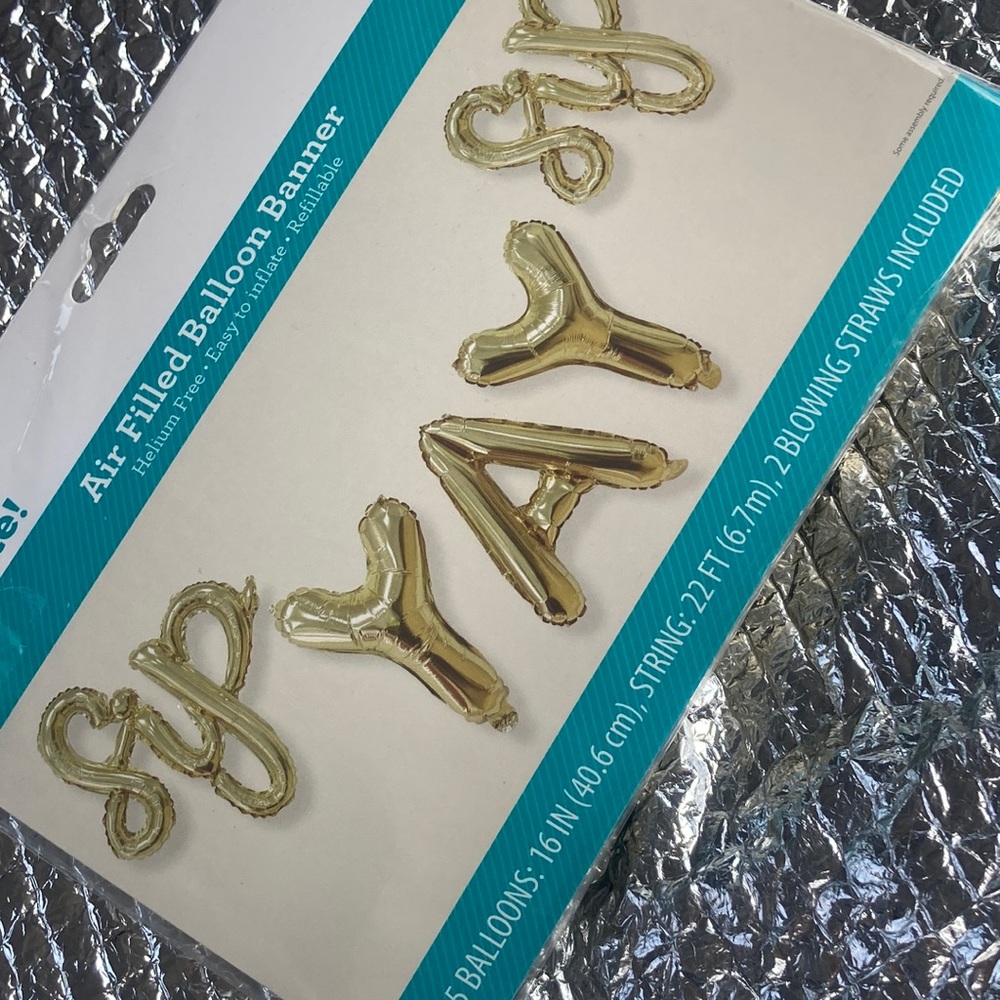 NWT sip YAY sip banner! 5 balloon banner